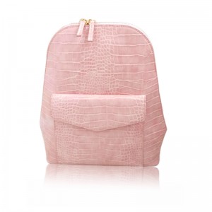 HD0823 --- 2019 Nový styl růžového koženého batohu Croco PU pro ženy
