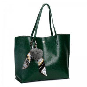HD0823 - Velkoobchod Aliexpress Hot Sales Green PU Leather Women Fashion Shopping Tote Bag